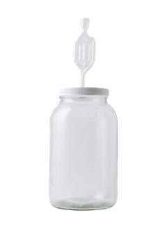 Buy 4X-QAD4-R06S One gal Wide Mouth Jar with Lid and Twin Bubble Airlock, Clear in UAE