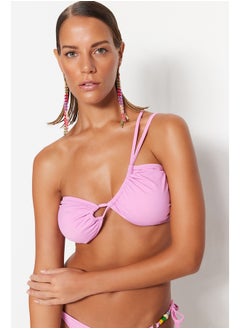 اشتري Pink One-Shoulder Tunnel Bikini Top TBESS23BU00290 في مصر