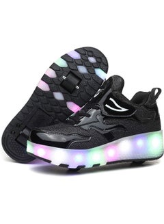 Buy LED Flash Light Fashion Shiny Sneaker Skate Shoes With Wheels And Lightning Sole 38 in Saudi Arabia