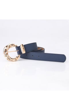 Buy Fashion Personality Student Decoration Trend Women Metal Buckle Belt 106cm Blue in UAE