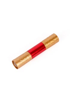 Buy A small, elegant rechargeable flashlight, 3 lighting modes, with a hanger and a storage box, red/gold. in Saudi Arabia