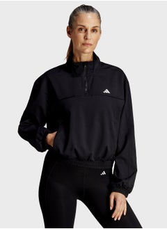 اشتري Aeroready Train Essentials Woven Quarter-Zip Track Top في الامارات