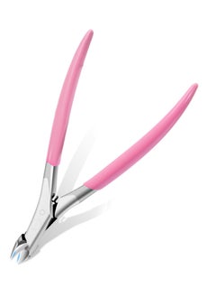 اشتري Cuticle Trimmer, Professional Cuticle Nippers with Anti-Slip Silicon Handle, Spring Action Cuticle Cutter, Suitable for Expert Manicures, Precision Cuticle Cutters Premium Cuticle Tool (Pink) في الامارات