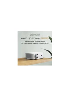 اشتري WANBO X1 Pro (Upgraded),Native 1080P Full HD,Android 9,Projector for Home,LED Cinema,350 ANSI,3900 lumens ,WiFi Bluetooth,HDMI ARC,Dolby DTS,4D Keystone Correction,Global Version,White في الامارات