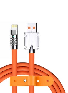Buy USB To Lightning Fast Charging Data Cable 1.5m Orange in Saudi Arabia