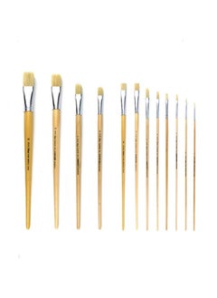 اشتري Artist Acrylic Paint Brush Painting Set For Face Paint Nail Art Watercolor Art Set Oil Paint Rock Gouache & Fabric Paint With Paint Palette Paint Brushes For Kids & Adults 12 في الامارات