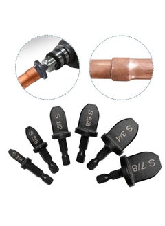 Buy Drill Bit Set, 6Pcs Portable Copper Pipe Swaging Tool Drill Bits Set with 7/8", 3/4", 5/8", 1/2", 3/8", 1/4" Defaons Swaging Tool in Saudi Arabia