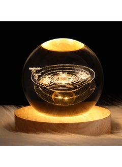 اشتري Creative gift bedside illuminated crystal ball projection atmosphere night light في السعودية