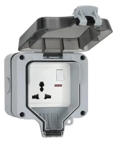 اشتري 13A Waterproof Outdoor Plug Single  Socket Multi IP66 في الامارات