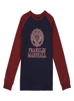 Buy Franklin and Marshall Crest Long Sleeved T Shirt in Saudi Arabia