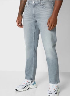 Buy Straight Fit Light Wash Jeans in Saudi Arabia