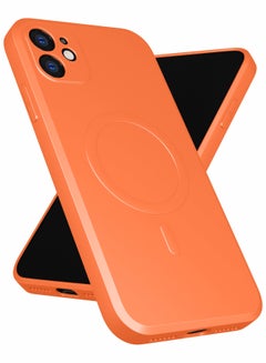 اشتري for iPhone 11 Case, Soft Anti-Scratch Microfiber Lining, Compatible with MagSafe, Shockproof Phone Case for iPhone 11, Orange في الامارات