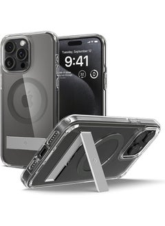Buy Ultra Hybrid S MagFit iPhone 15 Pro MAX Case Cover MagSafe with Kickstand - Graphite in UAE