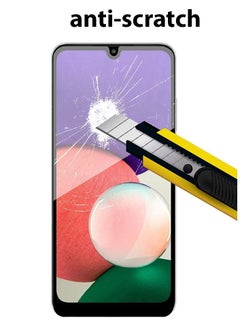 Buy Screen protector compatible with Samsung Galaxy A22 5G Tempered Glass, Clear Transparent Film Case Friendly 9H Hardness Anti-Fingerprint Anti-Scratch No Bubble (Black-9D) in UAE