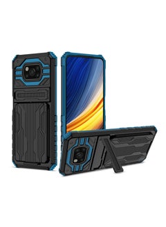 Buy Shockproof  Protective Cases Cover Compatible for Xiaomi Poco X3/X3 NFC/X3 Pro Blue in Saudi Arabia