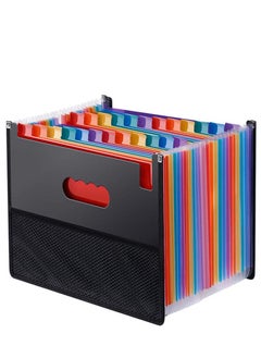 Buy Colorful 24 Pocket Expanding Accordian File Organizer - Ideal for A4 and Letter Size - Keep Your Invoices, Receipts, and Documents Neatly Stored and Portable in Saudi Arabia