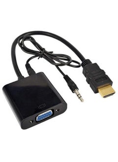 اشتري كابل محول صوت HDMI إلى VGA باللون الأسود في السعودية