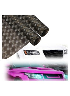 Buy 2 Rolls Car Light Film Self Adhesive Cat Eye Car Light Tint Vinyl Film Auto Headlight Taillight Foglight Decorative Sticker Wrap Lamp Tint Film 30*150cm in UAE