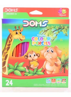 Buy Wooden colors, 24 pieces - multi-colored/multi-shape in Egypt