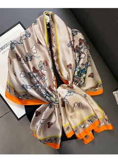 Buy Spring and summer fashion print shawls Women's beach scarves in Saudi Arabia