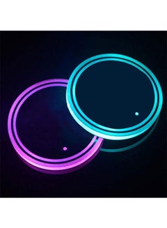 Buy LED Cup Holder Lights，USB Charging Cup Mat ,For Drink Coaster Accessories Interior Decoration  LED Car Coasterss,2 PCS in Saudi Arabia