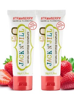 اشتري Natural Certified Toothpaste Strawberry Flavour, Made with Natural Ingredients 50g x 2(Pack of 2) في الامارات