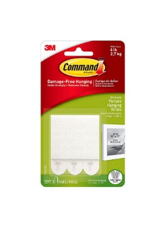 Buy 3-Piece Damage Free Convenient Strong Medium Picture Hanging Strip Set White 6 Pound XN006300562 in Saudi Arabia