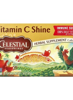 Buy Vitamin C Shine Caffeine Free 20 Tea Bags 1.6 oz (47 g) in UAE