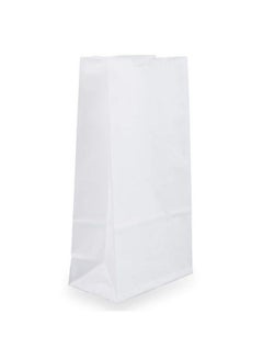 اشتري 100% Recycled Snack Lunch Bags Small (4 1 8 X 8 X 2 1 4) White Kraft Grocery Bags 25 Pack في السعودية