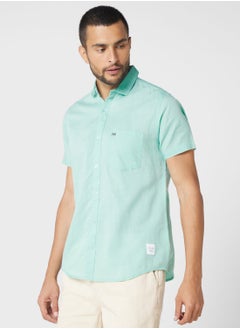 Buy Self Design Classic Slim Fit Opaque Casual Shirt in UAE