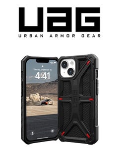 Buy Apple iPhone 13 Case,Monarch Kevlar® Rugged Heavy Duty Military Grade Dropproof Protective Cover - Black in UAE