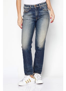 اشتري Women Slim Fit Plain Non-Stretchable Denim, Blue في السعودية