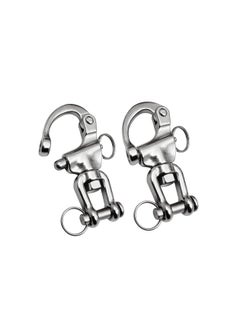 اشتري Marine Grade Stainless Steel Snap Shackle, Quick Release Sailing Halyard Snap Hook Durable Swivel Jaw Clevis Clevis Pin Snap Shackle  Quick Release Clevis for Sailing Rigging Shackles في السعودية