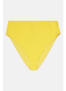 اشتري Women Textured Bikini Bottom, Yellow في الامارات