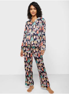 اشتري Floral Printed Shirt & Pyjama Set في السعودية