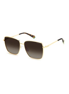 Buy Women's Square  Sunglasses PLD 6164/G/S  GOLD HAVN 59 in Saudi Arabia