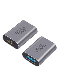 اشتري USB A to USB C Adapter, 2Pack USB C Female to USB Female Adapter, 10Gbps USB A Female to USB C Female Adapter Bi-Directional (USB 3.1 Type C Gen2) Compatible for MacBook Pro, Laptop, iPhone في الامارات