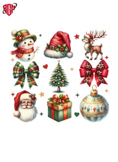 Buy Christmas Decoration Xmas Decal Home Decoration Self-Adhesive Christmas Decorative Sticker 11.6x8.26 Inch A4 Size in UAE