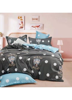 Buy 6-Piece King Size Duvet Cover Set Microfibre Super Soft Cotton Includes 1xDuvet Cover 220x240cm Sheet 200x200+30 cm 4xPillowcases 50x75cm in UAE