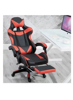 Buy Gaming Chair Ergonomic Office Chair Computer Chair with 3D Armrest PU Leather PC Chair with Footrest in Saudi Arabia