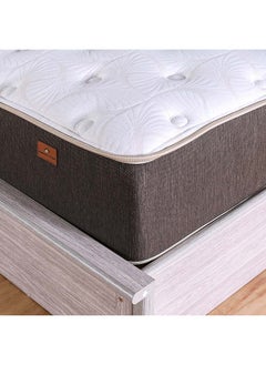 اشتري Danube Home Bold Pocket Spring Medium Soft Double Mattress Medium Soft Feel Double Bed Mattress Spine Balance For Pressure Relief L200xW120 cm Thickness 30 cm White/Grey في الامارات