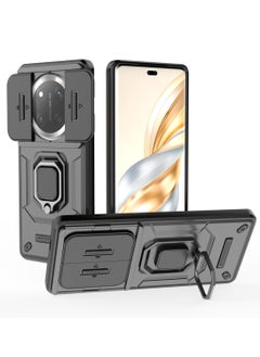 Buy Slide Camera Phone Case Honor X9c 5G Cover Luxury Armor PC Shockproof Metal Ring Stand Protective Back Cover in Saudi Arabia