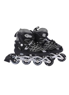 Buy EL1025 Inline Adjustable Skates Small Size 29 EUR (UK 11.5) - 33 EUR (UK 2) for 3 to 6 Years | Aluminium Chassis and 70 mm PU Wheels | Front Wheel Flash, ABEC 7 Bearings | In-Outdoor in Saudi Arabia