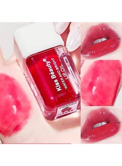 Buy Fruit Pearlescent Plumping Lip Oil, Pearl & Shimmer Mini Lip Gloss Kit, Lip Care Hydrating Lip Gloss Tinted Lip Balm, Long Lasting & Nourishing Lip Glow Oil, Non-sticky Fresh Texture (Strawberry) in UAE