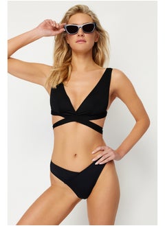 Buy Black V-Cut Bikini Bottom TBESS21BA0168 in Egypt