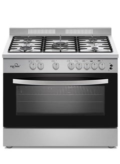 Buy Star Track Freestanding Gas-Cooker 5-Burner Full-Safety,Full Sabaf Burner Steel Cooker, Gas Oven with Rotisserie, Automatic Ignition(Sliver) SG-KL9060-HI in UAE