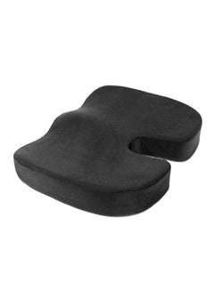 Buy Coccyx Medical Orthopedic Memory Foam Seat Cushion Velvet Black in Saudi Arabia