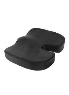 Buy Coccyx Medical Orthopedic Memory Foam Seat Cushion Velvet Black in Saudi Arabia