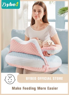 Buy Nursing Pillow for Breastfeeding, Multi-Functional Original Plus Size Breastfeeding Pillows Give Mom and Baby More Support with Removable Cotton Cover in UAE