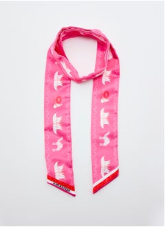 Buy Sadu Pattern Twilly Scarf Pink in UAE